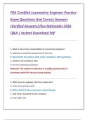 FRA Certified Locomotive Engineer Practice  Exam Questions And Correct Answers  &lpar;Verified Answers&rpar; Plus Rationales 2026  Q&A &vert; Instant Download Pdf 
