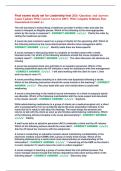 Final exams study set for Leadership hesi 2026 -Questions And Answers  Latest Updates With Correct Answers 100&percnt; With Complete Solutions Pass  Guaranteed-Graded A&plus; 