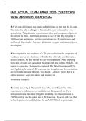 EMT ACTUAL EXAM PAPER 2026 QUESTIONS WITH ANSWERS GRADED A&plus;