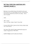 EMT FINAL PAPER 2026 QUESTIONS WITH ANSWERS GRADED A&plus;