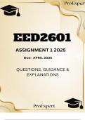 EED2601 Assignment 1 (COMPLETE ANSWERS) Semester 1 