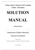   Solution Manual For College Algebra Enhanced with Graphing Utilities&comma; 8th Edition by  All Chapters 1-10