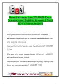 Hawaii Massage Law Exam 2025&sol;2026 &vert; 22 Verified Q&A &vert; Licensing&comma; Apprenticeship&comma; Facility Rules