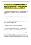 EMT FINAL 200 COMPREHENSIVE EXAM SCRIPT 2026 COMPLETE QUESTIONS AND VERIFIED SOLUTIONS 100&percnt; CORRECT