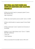 EMT FINAL 200 STUDY GUIDE 2026 COMPLETE QUESTIONS AND SOLUTIONS GRADED A&plus;