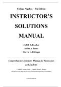 Instructor&rsquo;s Solutions Manual for College Algebra 5th Edition by Beecher&comma; Penna & Bittinger