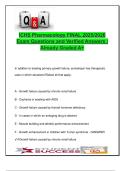 ICHS Pharmacology Final Exam 2025&sol;2026 &vert; 60&plus; Verified Q&A &vert; Endocrine Drugs&comma; Growth Hormone&comma; Vasopressin &vert; &lbrack;ICHS&rsqb;