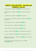 SARON CARs UPDATED    Questions and  CORRECT Answers