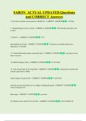 SARON  ACTUAL UPDATED Questions  and CORRECT Answers 