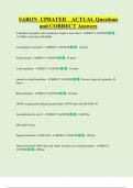 SARON  UPDATED    ACTUAL Questions  and CORRECT Answers 