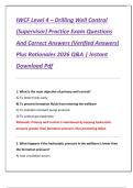 IWCF Level 4 &ndash; Drilling Well Control  &lpar;Supervisor&rpar; Practice Exam Questions  And Correct Answers &lpar;Verified Answers&rpar;  Plus Rationales 2026 Q&A &vert; Instant  Download Pdf
