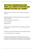 EMT FISDAP COMPREHENSIVE EXAM SCRIPT 2026 COMPLETE QUESTIONS AND VERIFIED SOLUTIONS 100&percnt; CORRECT