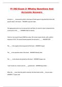 FI 302 Exam 2- Whaley Questions And Accurate Answers 