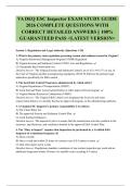 VA DEQ ESC Inspector EXAM STUDY GUIDE  2026 COMPLETE QUESTIONS WITH  CORRECT DETAILED ANSWERS &vert;&vert; 100&percnt;  GUARANTEED PASS <LATEST VERSION> 