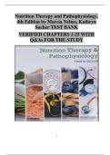 Nutrition Therapy and Pathophysiology &lpar;4th Edition&rpar; &ndash; Marcia Nelms & Kathryn Sucher &ndash; Complete Test Bank with Verified Questions and Answers