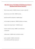 BIO 302- Cancer The Mother Of All Diseases Exam 2 Questions And Correct Answers 