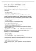 NFPA 472 HAZMAT AWARENESS EXAM I-1 QUESTIONS & ANSWERS