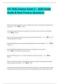 ATI TEAS Science Exam 2 &ndash; 2025 Study Guide & Real Practice Question