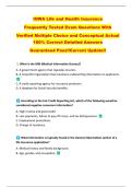 IOWA Life and Health Insurance   Frequently Tested Exam Questions With   Verified Multiple Choice and Conceptual Actual  100&percnt; Correct Detailed Answers  Guaranteed Pass&excl;&excl;Current Update&excl;&excl; 