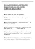 ENDEAVOR AIR MEDICAL CERTIFICATION EVALUATION EXAMS 2026 SOLVED QUESTIONS 100&percnt; CORRECT