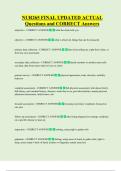 NUR265   Bundled Exam Questions WITH  CORRECT Answers