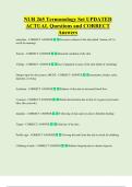 NUR 265 Termonology Set UPDATED      ACTUAL Questions and CORRECT  Answers 