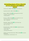 NUR 265 Bundled Exam Questions WITH  CORRECT Answers