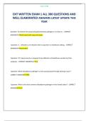 CNT WRITTEN EXAM 1 ALL 300 QUESTIONS AND WELL ELABORATED ANSWERS LATEST UPDATE THIS YEAR