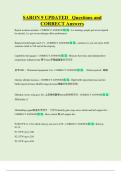 SARON   Bundled Exam Questions WITH  CORRECT Answers
