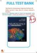 Test Bank for Neuroscience Exploring the Brain 4th Edition by Mark F&period; Bear&comma; Barry W&period; Connors&comma; Michael A&period; Paradiso&period;&vert;Complete test bank with all chapters covered&period;