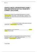USAHS CLINICAL NEUROSCIENCE EXAM 3 2025-2026 UPDATED ACTUAL EXAM WITH CORRECT SOLUTIONS&period;