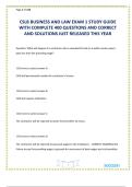 CSLB BUSINESS AND LAW EXAM 1 STUDY GUIDE WITH COMPLETE 400 QUESTIONS AND CORRECT AND SOLUTIONS JUST RELEASED THIS YEAR