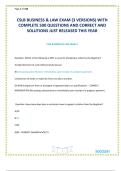 CSLB BUSINESS & LAW EXAM &lpar;3 VERSIONS&rpar; WITH COMPLETE 500 QUESTIONS AND CORRECT AND SOLUTIONS JUST RELEASED THIS YEAR
