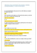 CHW FINAL ACTUAL EXAM &vert; QUESTIONS AND ANSWERS &vert; CORRECT ANSWERS 100&percnt; &vert; EXAM ALREADY GRADED A&plus; &vert; LATEST EXAM UPDATE