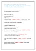 FINAL CHW EXAM &lpar;COMMUNITY HEALTH WORKER  CERTIFICATION PREP&rpar; &vert; QUESTIONS AND ANSWERS &vert; VERIFIED  ANSWERS GRADED A&plus; &vert; LATEST EXAM UPDATE 