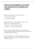 ENGR403 FIRE ENGINEERING EXAM SCRIPT 2026 QUESTIONS WITH ANSWERS 100&percnt; CORRECT