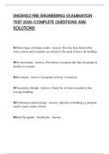 ENGR403 FIRE ENGINEERING EXAMINATION TEST 2026 COMPLETE QUESTIONS AND SOLUTIONS