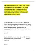 INTERNATIONAL FUEL GAS CODE &lpar;2021 IFGC&rpar; EXAM WITH CORRECT ACTUAL QUESTIONS AND CORRECTLY WELL DEFINED ANSWERS LATEST ALREADY GRADED A&plus; 2025 &ndash; 2026