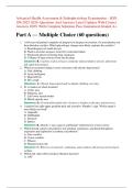 Advanced Health Assessment Final &lbrack;ACTUAL EXAM&rsqb;  Bundle