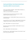 StarGuard Written Test Study Guide Exam Questions With Correct Answers&period;