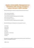 Qualys Vulnerability Management v1 Questions with Correct Answers &vert; Latest Version &vert; 100&percnt; Verified