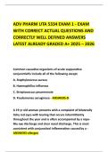ADV PHARM UTA 5334 EXAM 1 - EXAM WITH CORRECT ACTUAL QUESTIONS AND CORRECTLY WELL DEFINED ANSWERS LATEST ALREADY GRADED A&plus; 2025 &ndash; 2026