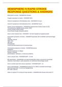 HEMISPHERE IV-RAPID STROKE RESPONSE QUESTIONS & ANSWERS