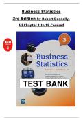 Business Statistics&comma; 3rd Edition &ndash; Robert Donnelly &vert; Complete Solutions Manual &lpar;Chapters 1&ndash;18&comma; Latest Edition&rpar;