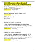 UNMC Population Exam 1 Actual Questions With 100- Verified Answers&period;docx