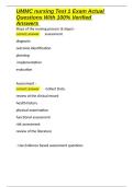 UMMC nursing Test 1 Exam Actual Questions With 100- Verified Answers&period;docx