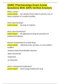 UNMC Pharmacology Exam Actual Questions With 100- Verified Answers&period;docx
