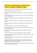 STATE OF OHIO FIRE ALARM TEST - STUDY GUIDE CORRECT 100&percnt;