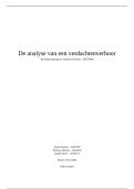 Opdracht De analyse van een verdachtenverhoor &lpar;CIJFER 8&comma;8&rpar;