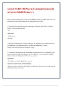 week 1 NURS 180 Pharm Exam questions with accurate detailed answers